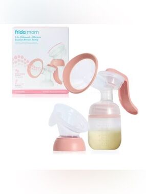 Frida Mom 2-in-1 Manual + Silicone Suction Breast Pump